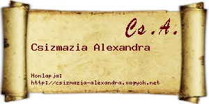 Csizmazia Alexandra névjegykártya